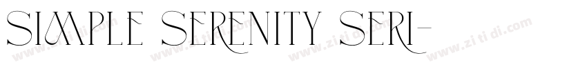 Simple Serenity Seri字体转换